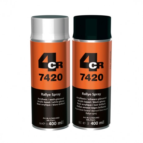 4CR Rallye spray noir mat 400ml
