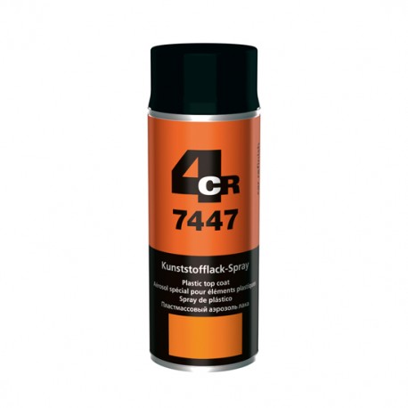 4CR Peinture plastique spray noir 400ml