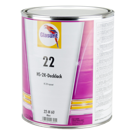 Glasurit® HS 2K Decklack Reihe 22 Weiss 3.5L