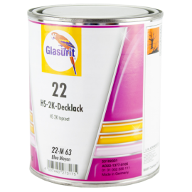 Glasurit® HS 2K Decklack Reihe 22 Mittelblau 1L