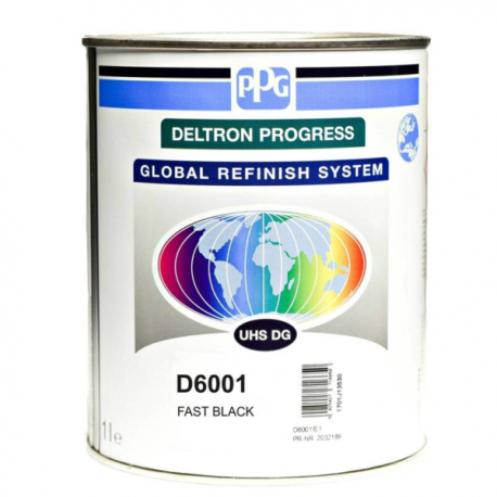 Peinture Deltron Progress UHS DG D6001 noir rapide 1L