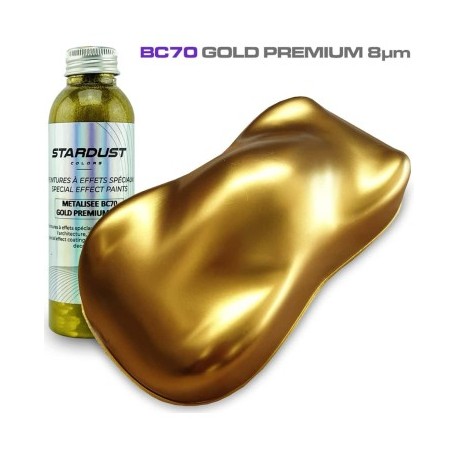 Peinture metallisee BC70 Or Gold Premium 8Êm . 125ml